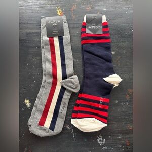 two pair of j. crew socks